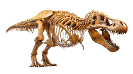 Tyrannosaurus Rex: A skeletal display of the apex predator, the Tyrannosaurus Rex, showcasing the dinosaur's massive size and intricate bone structure.