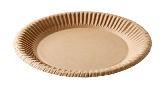 Brown paper plate disposable tableware eco friendly packaging