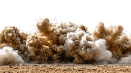 Dust Storm in the Desert: A dramatic visual representation of a powerful dust storm sweeping across the arid desert landscape, with swirling clouds of sand and grit.