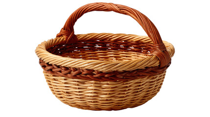 Woven Basket: A meticulously crafted woven basket, its intricate texture and elegant handle exuding rustic charm and functionality, a testament to traditional craftsmanship.