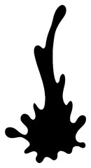 Obraz premium Abstract Black Ink Splash Silhouette