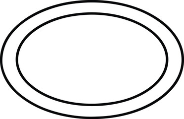 plate icon outline vector illustration on transparent background