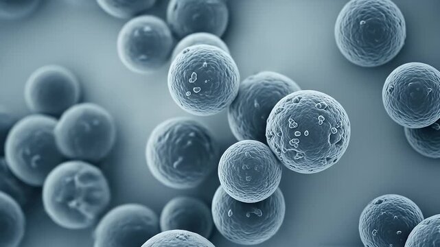Microscopic Cellular Structures: Abstract 3D Animation of Cell Clusters in Motion