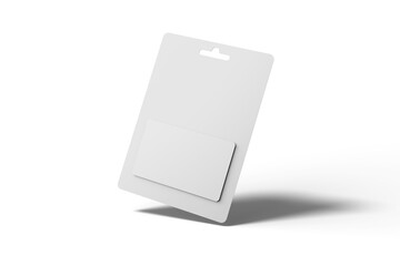 Floating of Gift Card Holder, 3D Illustration