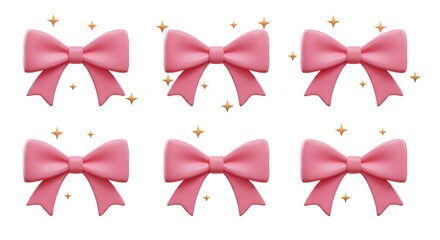 Pink bows design background