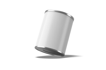 Floating of Tin Paint Bucket, 3D Illustration