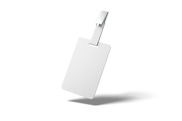 Floating of Blank ID Card, 3D Illustration