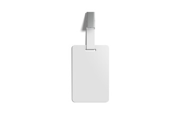 Flat Lay View of Blank ID Card, 3D Illustration