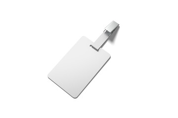 High Angle View of Clothing Label Tag, 3D Illustration