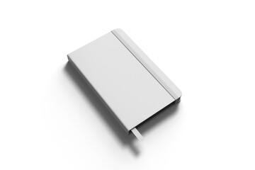 High Angle View of Blank Notebook, 3D Illustration