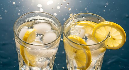 Refreshing Lemon Ice Drinks beverage