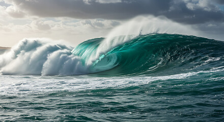 Fototapeta premium waves crashing on the rocks