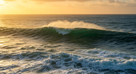 Obraz premium Early Morning Big Waves