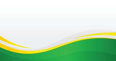 Modern green banner background. Graphic design banner pattern background template with dynamic wave shapes.