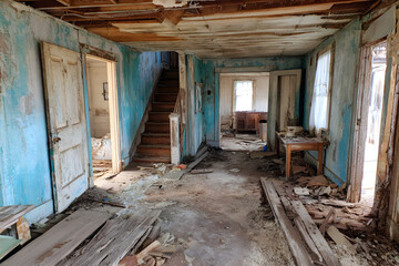 Fototapeta premium Abandoned house interior