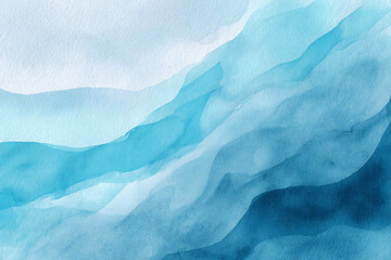 Obraz premium 青のグラデーションが美しい水彩抽象アート
