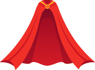 Red cape, superhero or dramatic fabric
