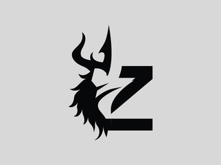 Bold and powerful construction logo featuring a mythical god figure symbolizing strength, authority, and craftsmanship. The design includes a stylized deity holding z