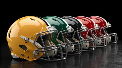 football helmet and ball
