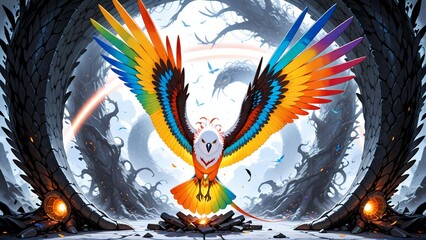 森の巨大な鳥獣