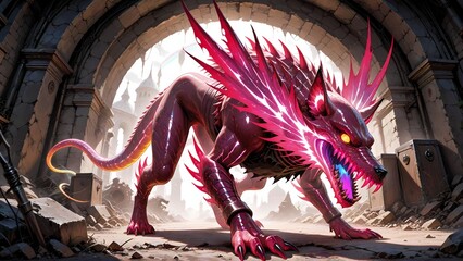 地下通路の巨大なモンスター