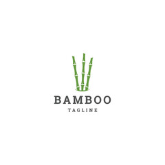 Bamboo logo icon design template flat vector