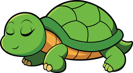 cute turtle on a white comic toy