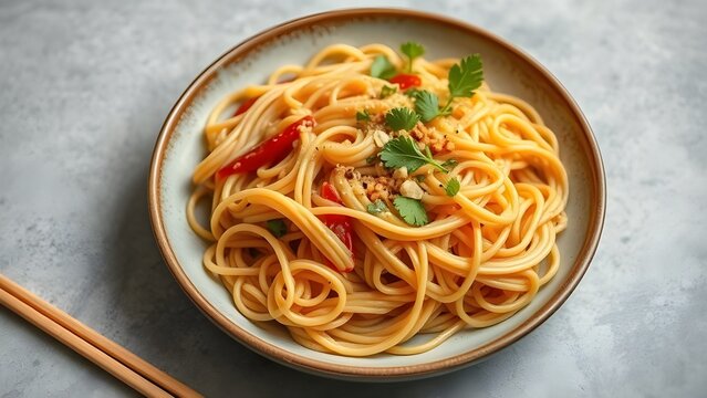 spaghetti on the table, ready to eat, ffod photograpy