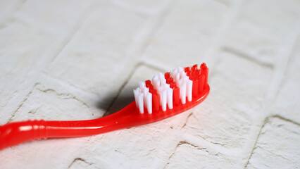 Toothbrush with wavy bristles.