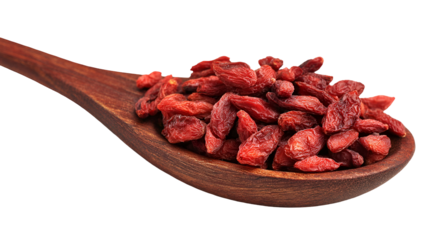 Dried Goji Berries in Wooden Spoon Healthy Snack Superfood