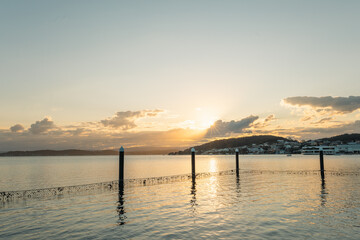 The Belmont Baths at Lake Macquarie at sunset