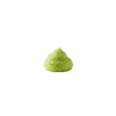 Pile of vibrant green wasabi paste isolated PNG with Transparent Background