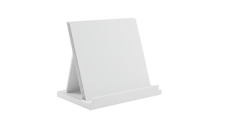 Blank white canvas with stand for mockup isolated PNG with Transparent Background