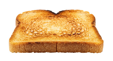 Toasted slice of bread for breakfast or snack isolated PNG with Transparent Background
