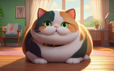cat sitting in room