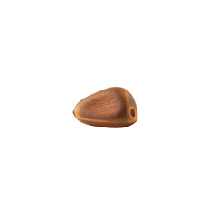 Single raw cedar nut close-up isolated PNG with Transparent Background