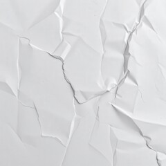 Crumpled White Paper Texture Background for Minimalist Design and Creative Projects