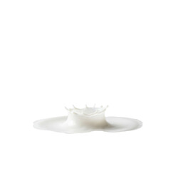 Milk splash crown with ripples isolated PNG with Transparent Background