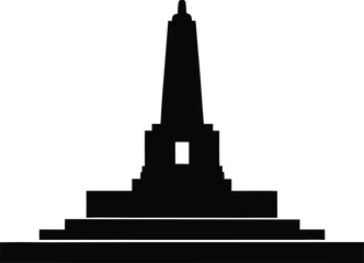 patriotic war memorial vector silhouette clipart design symbolizing courage and sacrifice