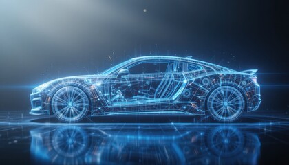 Futuristic Car: Digital Design and Innovation