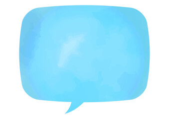 水彩風のシンプルなフキダシ　四角