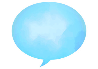 水彩風のシンプルなフキダシ