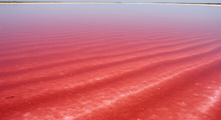 Hypnotic waves of pink waters create a mesmerizing and dreamlike scenery