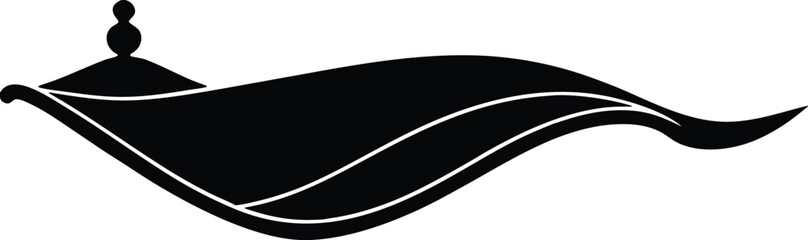 flying carpet vector icon.