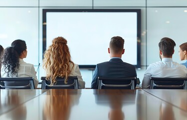 A scene of a company's business team having a meeting in the conference room, suitable for business training courseware, company promotional advertisements, official website images, etc.
