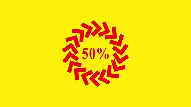 Bold visual display of thirty percent discount with arrow circle design