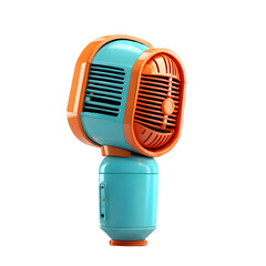 3d studio microphone isolated on transparent background. Cartoon 3d plastic style icon