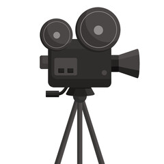 Obraz premium Vintage Film Camera on Tripod