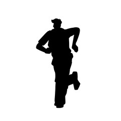 Cricket sport player silhouette 