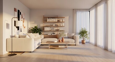 Modern Minimalist Living Room Interior Design Bright and Comfortable Contemporary Home Decor